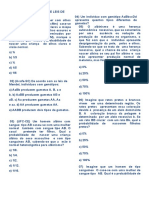 Exercícios de Fixação de Leis de Mendel