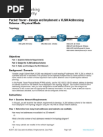 Packet Tracer - Design and Implement A VLSM Addressing Scheme - Physical Mode