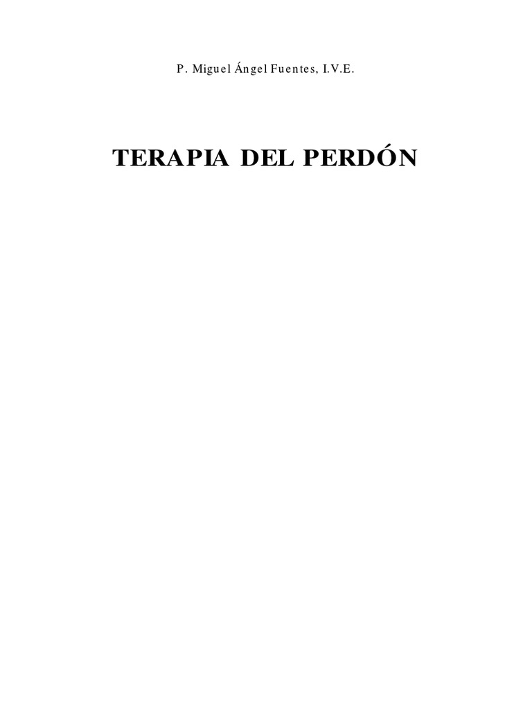 Terapia Del Perdon Psicologia Catolica PDF