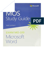 MOS Study Guide For Microsoft Word Exam MO-100 - Joan Lambert