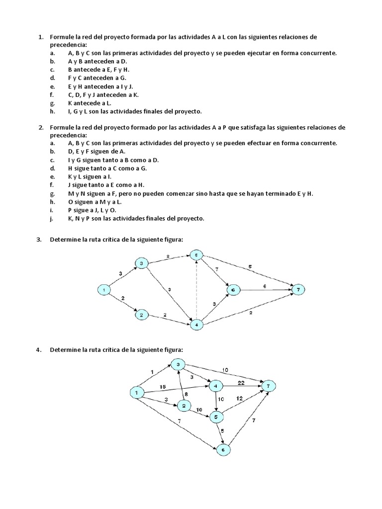 Ejercicios PERT y CPM | PDF | Business | Economias