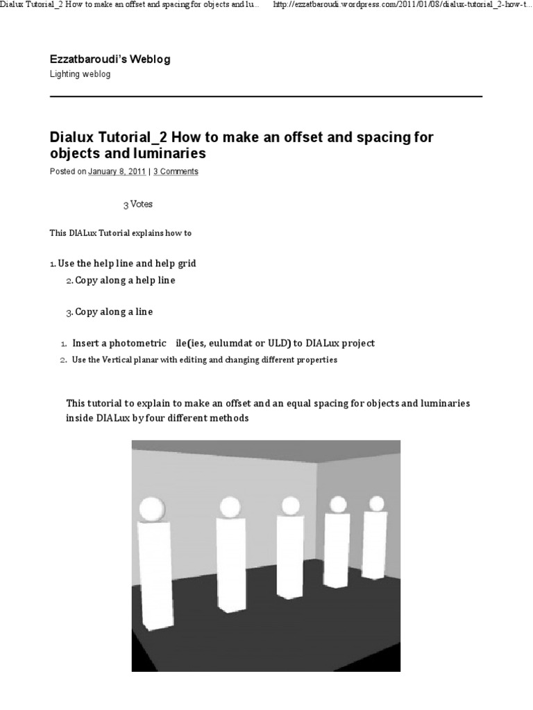 DIALux Offset and Spacing Tutorial | PDF | Software | Computing