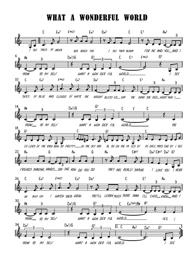What A Wonderful World PDF