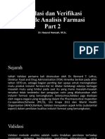 Validasi Dan Verifikasi Metode Analisis Farmasi Part 2