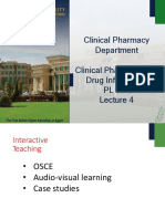 Clinical Pharmacy Department Clinical Pharmacy and Drug Information PL 504