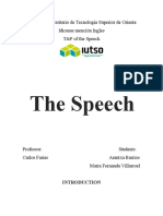 The Speech: Instituto Universitario de Tecnología Superior de Oriente Idiomas Mención Ingles T&P of The Speech