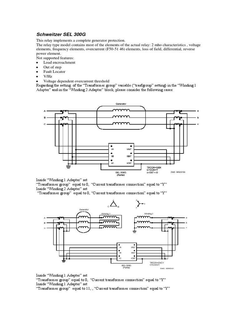 Configuration Guidelines for Generator Protection Relay Settings Using