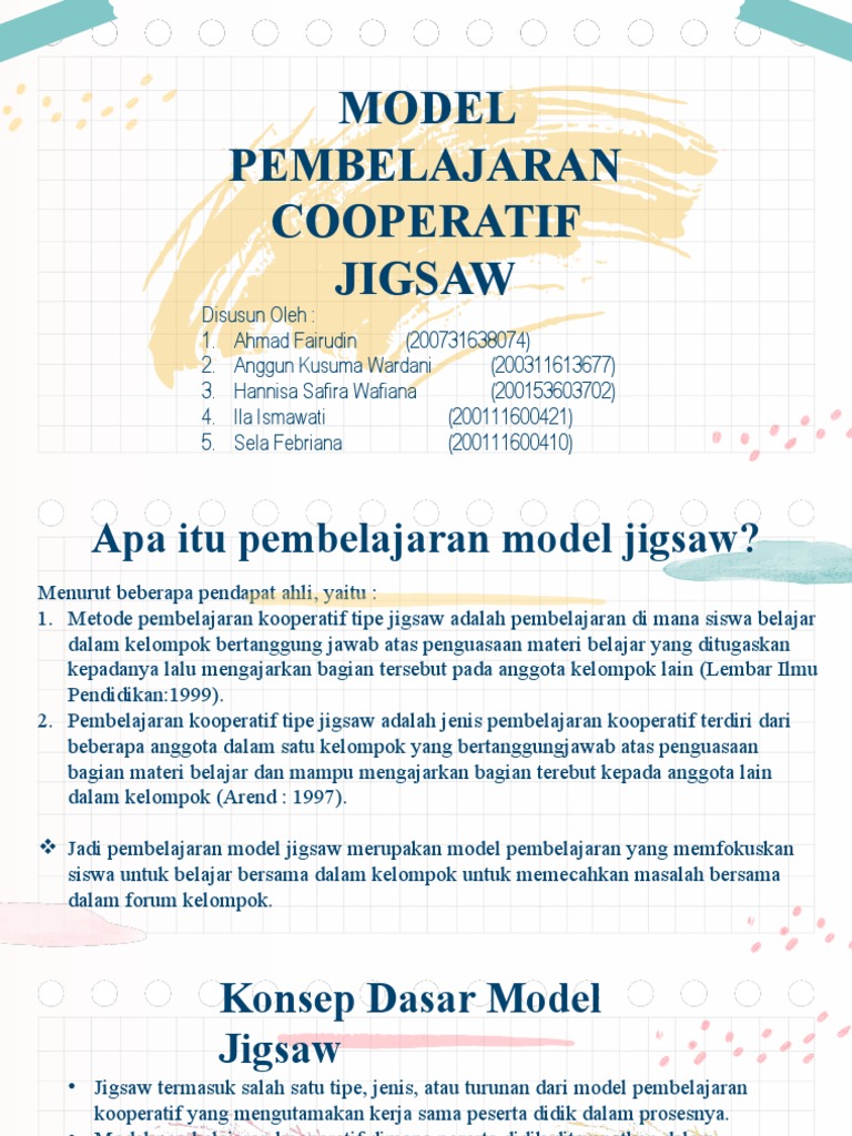 Model Pembelajaran Kooperatif Jigsaw | PDF