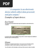 A Computer Is An Electronic Device Which Collect Data Processit and Give Output.