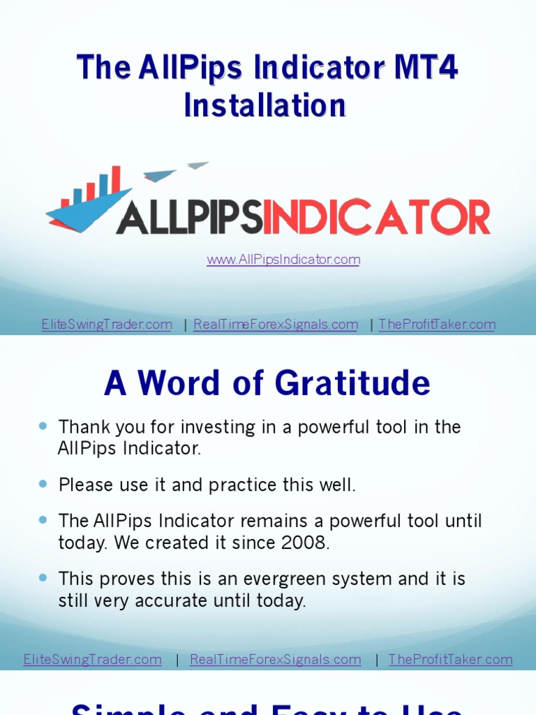 AllPips MT4 Indicator Setup Guide | PDF | Software Development | Computing