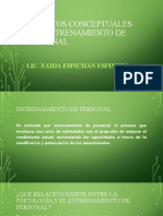 Aspectos conceptuales del entrenamiento de personal