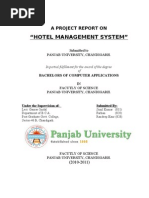 "Hotel Management System": A Project Report On