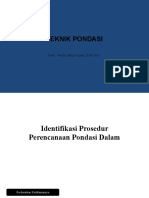 Identifikasi Prosedur Perencanaan Pondasi Dalam