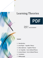 Learning Theories: Supriya A Reg. No. - 1913323036047