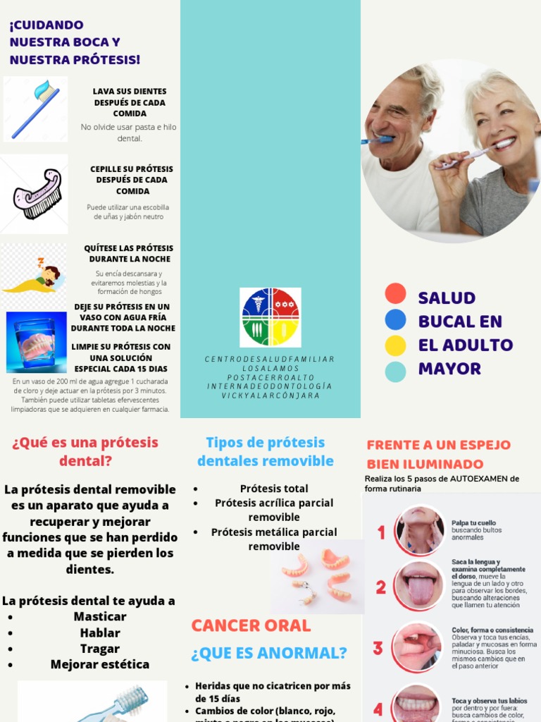 Salud Bucal en Adultos Mayores | PDF | Dentadura postiza | Odontología