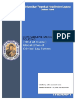 Comparative Models in Policing: (TITLE of Journal) Globalization of Criminal Law System