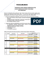 Pengumuman Pelaksanaan UTS Matakuliah Team Teaching ATA 2021