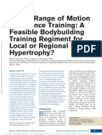 Partial Range of Motion Resistance Training: A Feasible Bodybuilding Training Regiment For Local or Regional Muscle Hypertrophy?