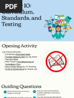 Chapter 10 Curriculum Standards and Testing