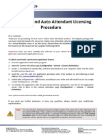 License Installation Procedure Fax AA