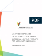Lightingeurope Guide On Photobiological Safety in General Lighting Products For Use in Working Places