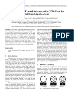 A Novel Planar Fractal Antenna With CPW-Feed for Multiband Applications