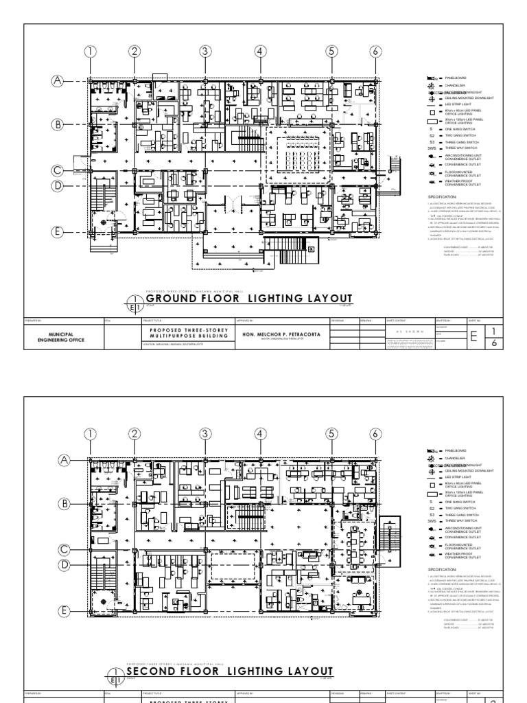 Ground Floor Lighting Layout PDF Building Engineering