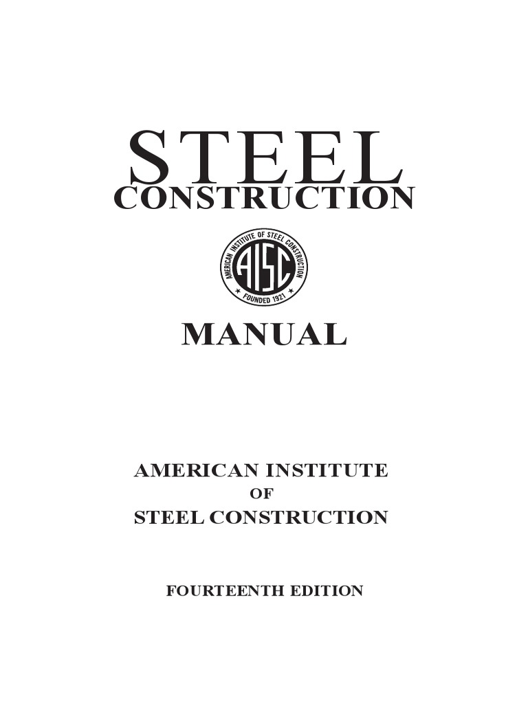 Steel Construction Manual Fourteenth Edi Removed | PDF | Civil ...