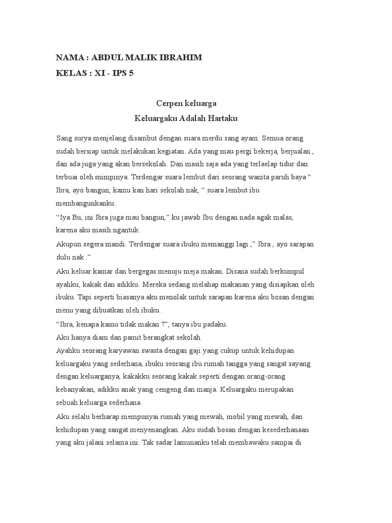 Cerpen Keluarga | PDF