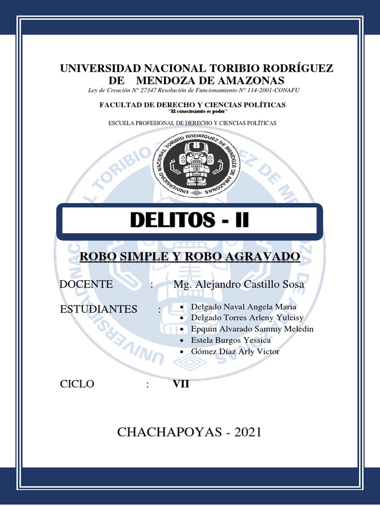 Robo Simple y Agravado | PDF | Robo | Robo