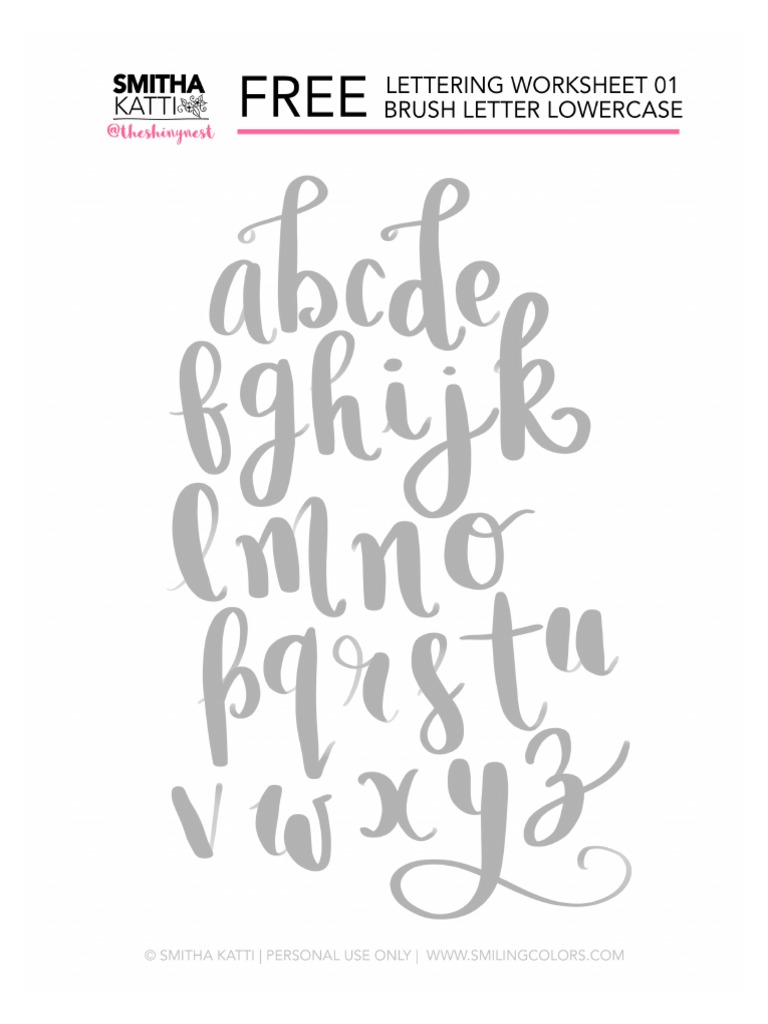 Lettering Practice Worksheets | PDF