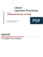 Application Development Practices: Technical Review of Code