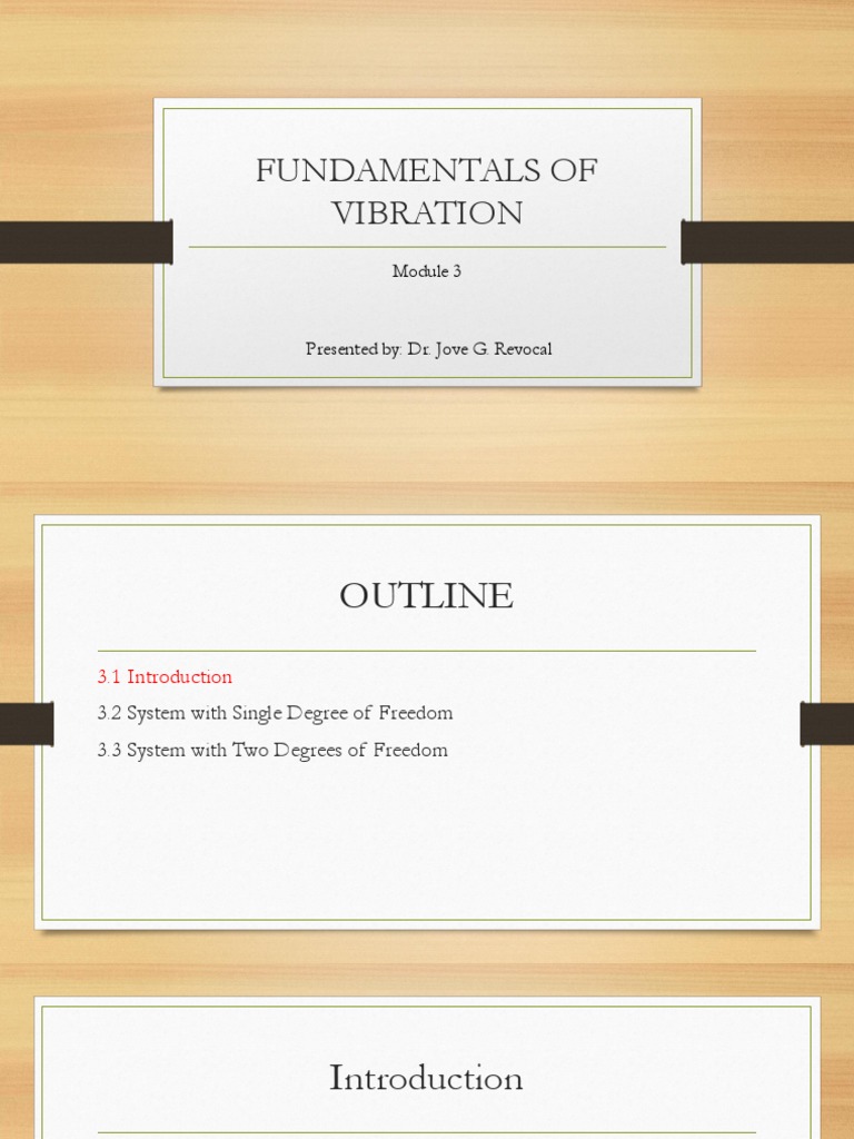 Module 3 - Fundamentals of Vibration | PDF