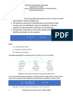 Hydraulic Conductivity: Table 9.1.1 Typical Values of Hydraulic Conductivity of Saturated Soil