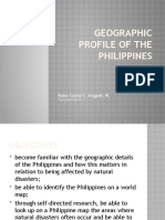 Geographic Profile of The Philippines: Rubie Carole C. Alegado, RL
