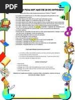 Actividad para Hoy Martes 30 de Noviembre