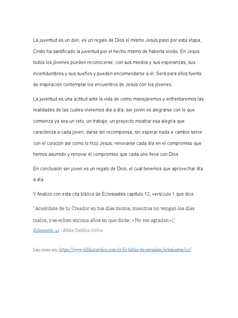 La Juventud Es Un Don | PDF, image size:768x1024