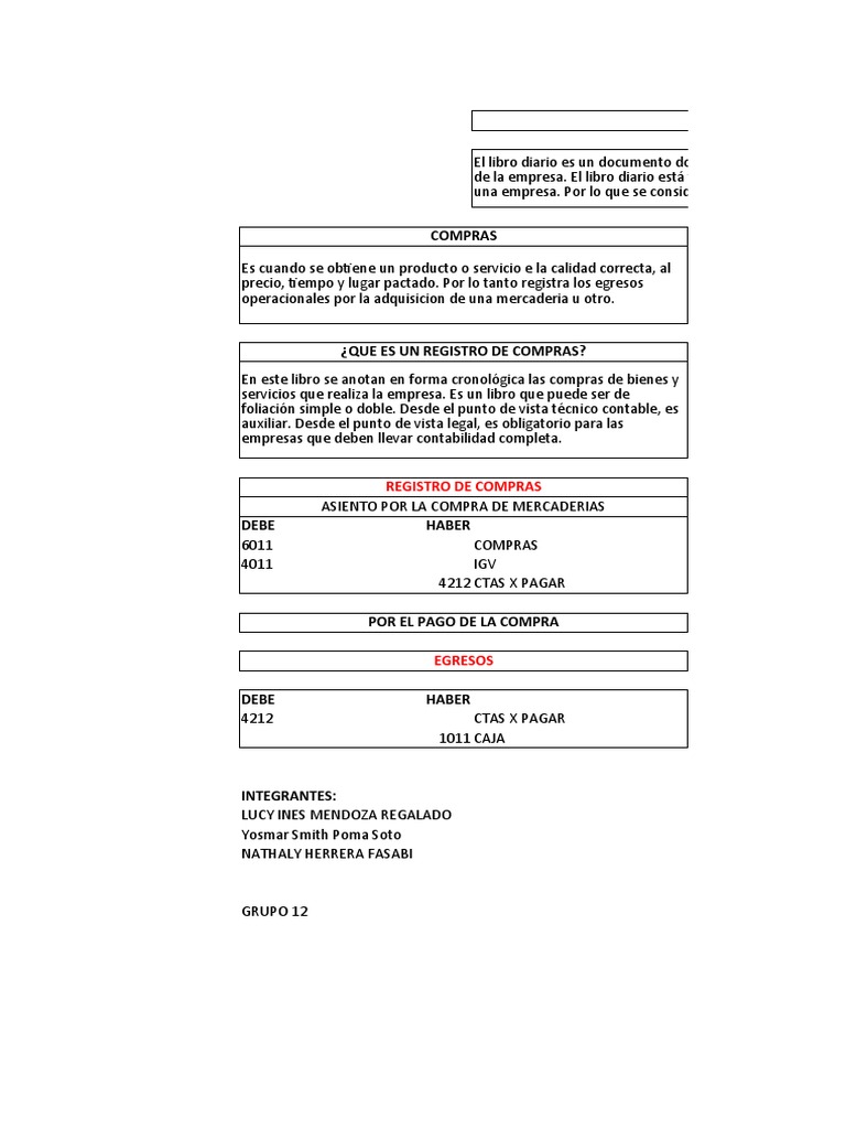 Registro Contable de Compras y Ventas | PDF | Contabilidad | Corporaciones