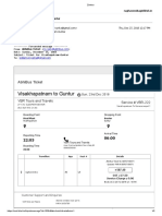 Booked Ticket from Visakhapatnam to Guntur