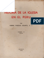 Historia de La Iglesia en El Perú - ToMO III. P. Ruben Vargas Ugarte