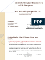 Nptel Internship Progress Presentation at Iisc Bangalore: Different Methodologies Opted For Site Characterization"