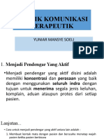 Teknik Komunikasi Terapeutik