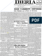 La Iberia, Diario de La Mañana 11 Junio 1910 Revuelta en Tlaxcala