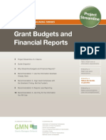 Grant Budgets and Financial Reports