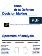 The Systems Approach To Defense Decision Making