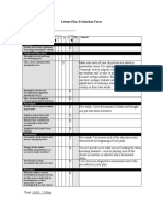 Student Kelly Perez: Lesson Plan Evaluation Form