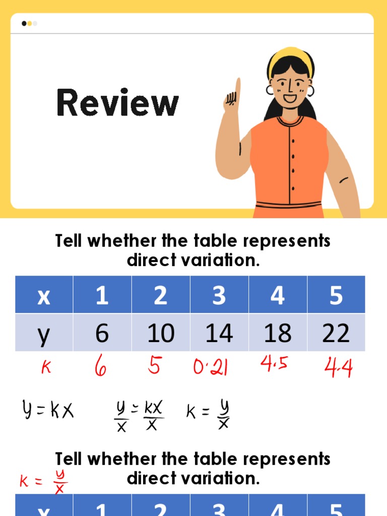 Direct and Inverse Variation Problems | PDF | Kilogram | Volume