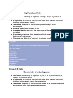 Extended Only: CHP 1 Characteristics of Living Organisms: Basics