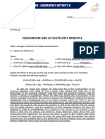 Equilibrium and Le Chatelier'S Principle: Chemistry For Engineers - Laboratory Activity 6