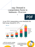 Energy Demand in Transportation Sector in Indonesia Overview